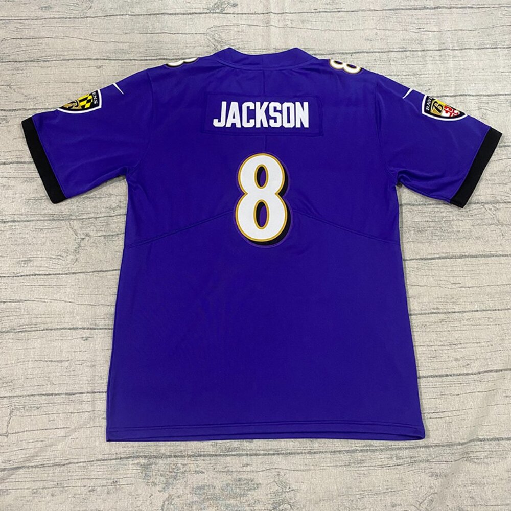 Nike NFL Lamar Jackson Purple Baltimore Ravens Jersey - Picture 6 of 7